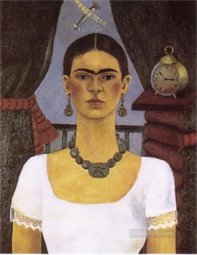 Frida Kahlo Painting - Self Portrait Time Flies feminism Frida Kahlo